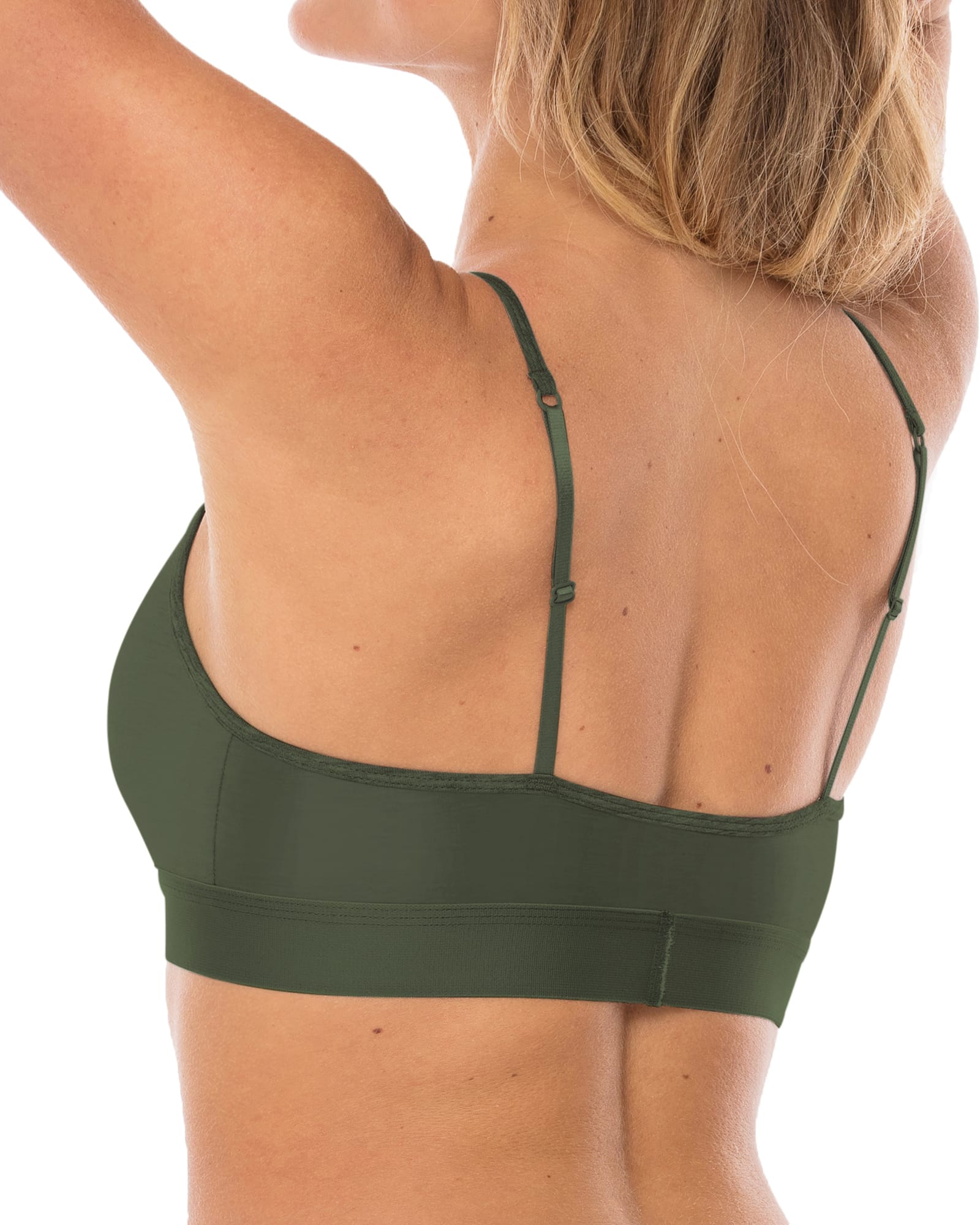 Comfy Ghost Olive Strap Crop Bra 