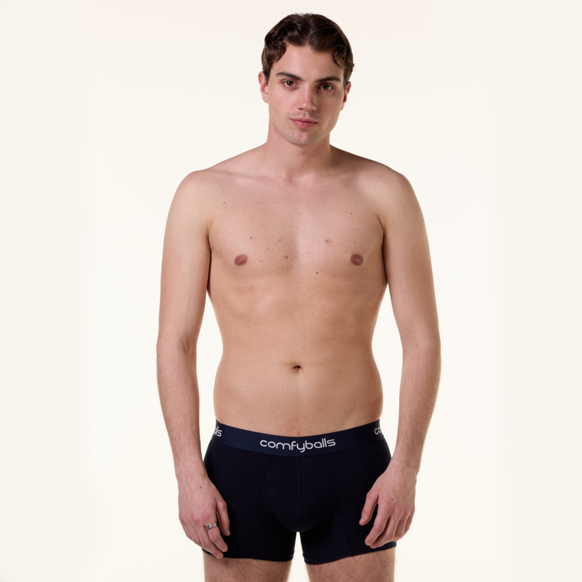 Comfyballs Navy No Show Cotton 