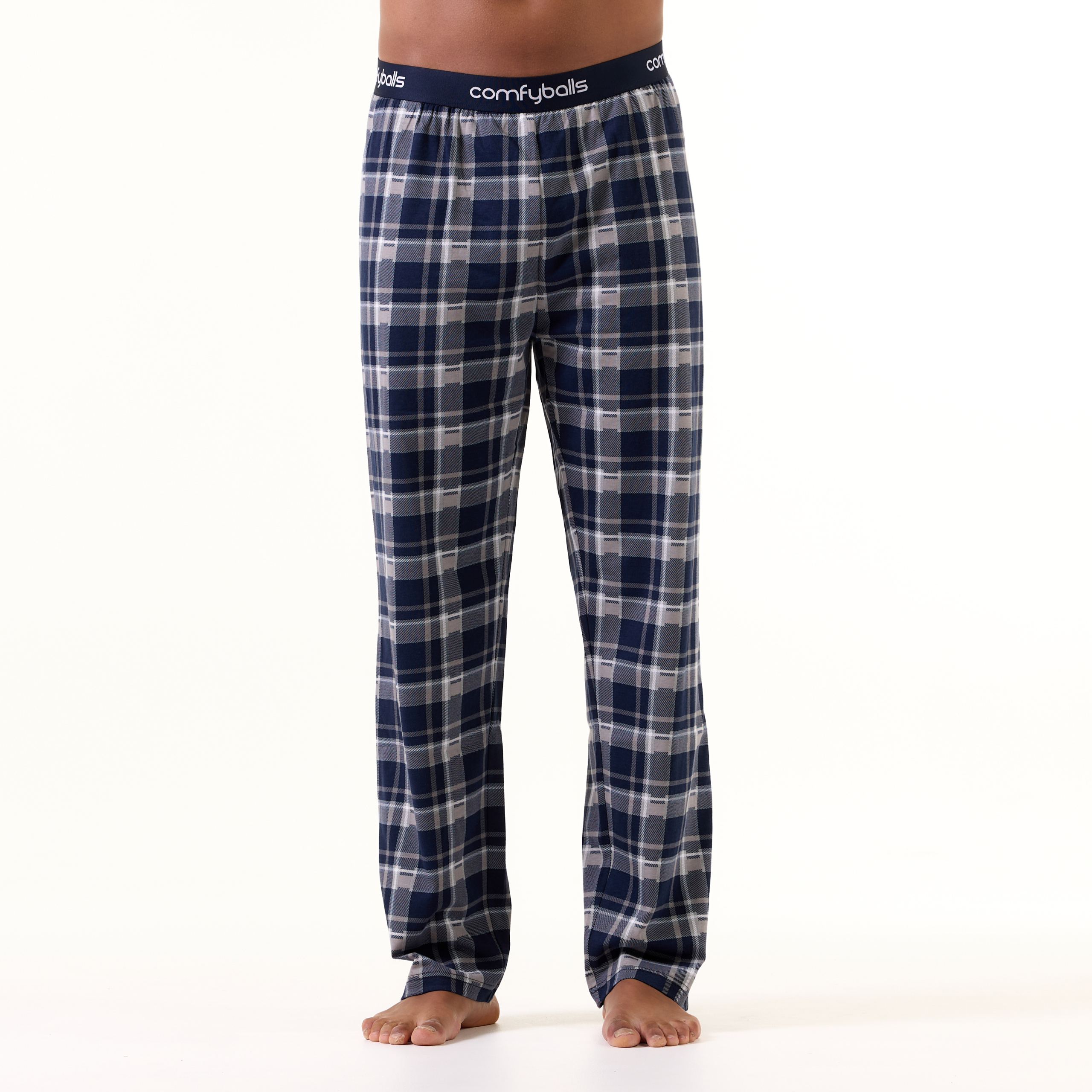 Comfy Pyjama Pants Man Navy Check Comfyballs